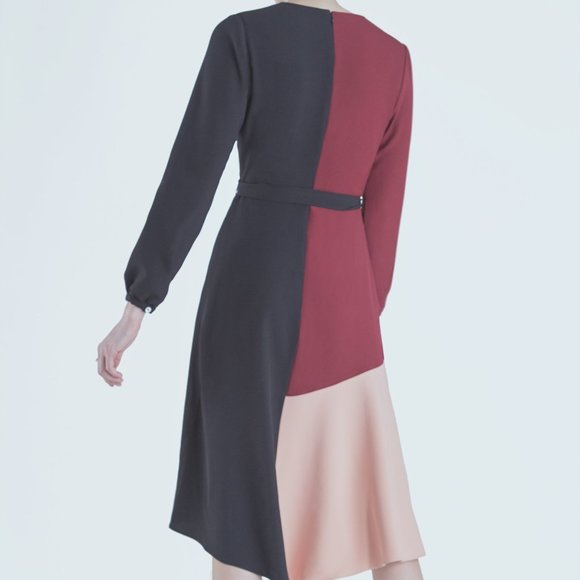 Hutch Black and Red Colorblock Dress - Picture 4 of 4